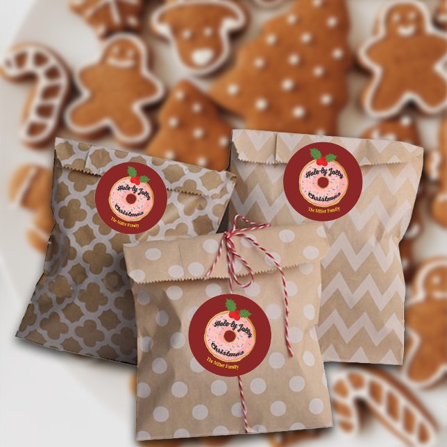 Adesivo Rosquinha Engraçada Natal Wreath Personalize (Criador carregado)