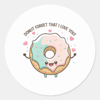 Adesivo "Rosquinha Esqueça Que Eu Te Amo" Rosquinha Kawaii