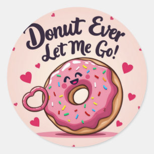 Adesivo rosquinha Nunca Me Deixa Ir! Vinheta do Namorados 