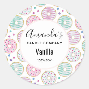 Adesivo Rosquinha Padrão - Empresa de velas coloridas