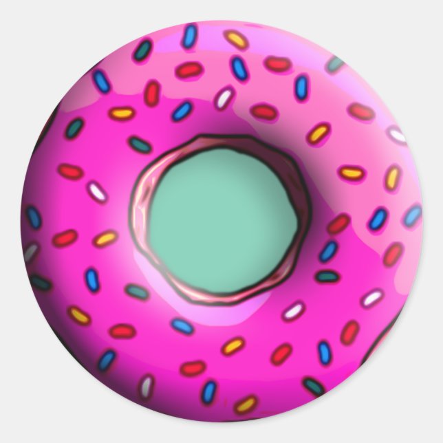 Adesivo Rosquinha pálida com aspersores coloridos + suas i (Frente)
