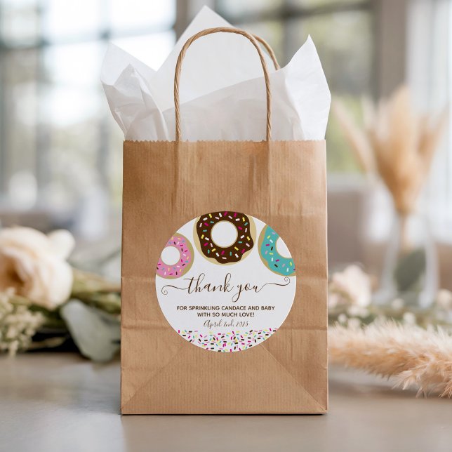 Adesivo Rosquinha Polvilhada Com Amor Baby Sprinkle Obriga (Criador carregado)