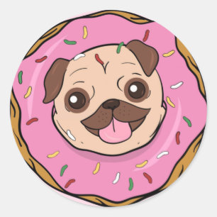 Adesivo Rosquinha Pug
