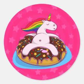 Adesivo Rosquinha Rainbow Unicorn
