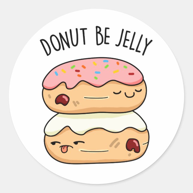 Adesivo Rosquinha Seja Jelly Funny Rosquinha Pun (Frente)