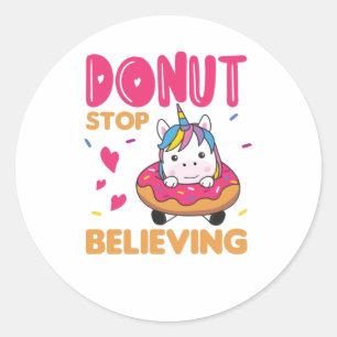 Adesivo Rosquinha Unicorn Pun Colorful Unicorns Rosquinha
