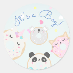 Adesivo rosquinhas bonitas de animais É um "Boy Sticker"