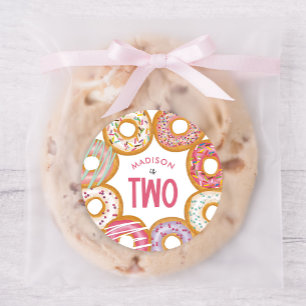 Adesivo Rosquinhas Coloridas Bonitas Dois segundos anivers