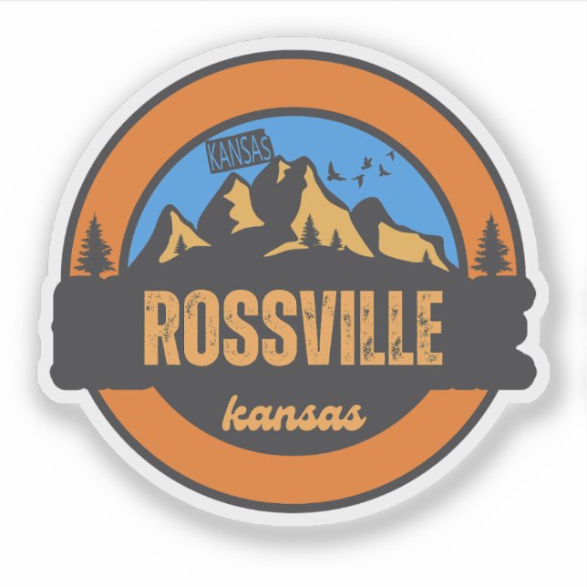 Adesivo Rossville, Kansas (Frente)