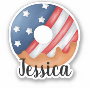 ADESIVO ROSTAFLAG AMERICANA DONUT NOME PERSONALIZADO