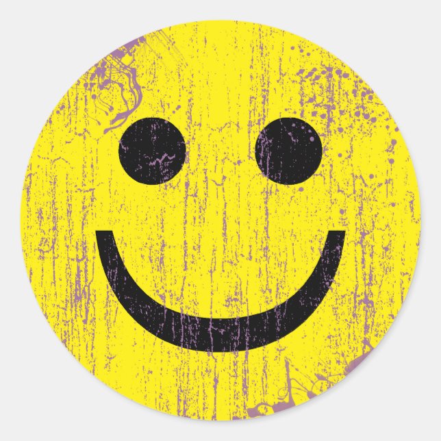 ADESIVO ROSTO AMARELO - DISTRESSE E VELHICE (Frente)