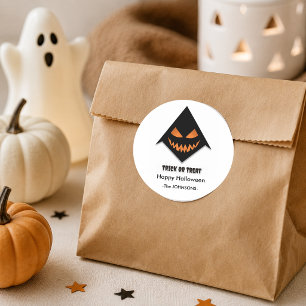 Adesivo Rosto Assustador de Halloween – Design de Doce ou