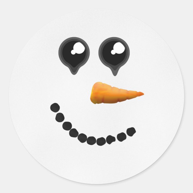 Adesivo Rosto Bonito de Neve de inverno (Frente)