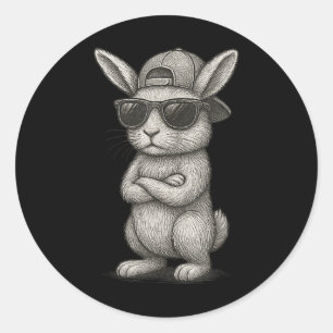 Adesivo Rosto Coelho Com Pulmões Arte Do Dia Da Páscoa Par