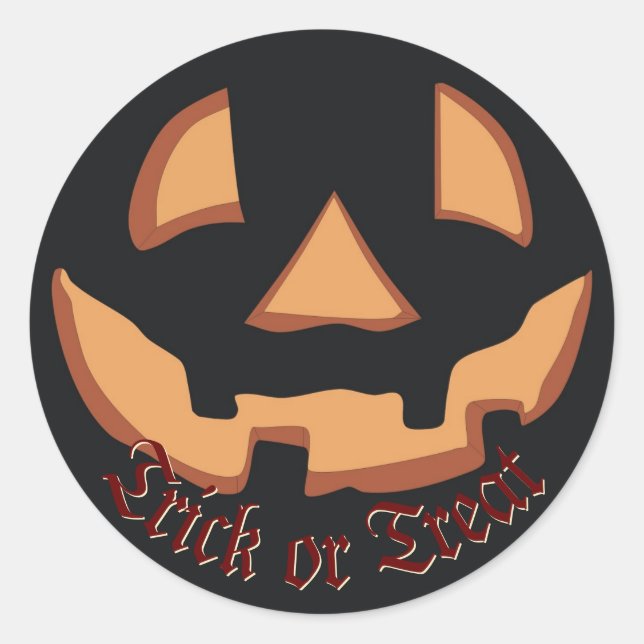 Adesivo Rosto de abóbora para Halloween (Frente)