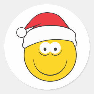 Adesivo Rosto de Chapéu de Papai Noel