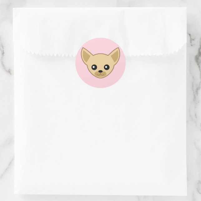 Adesivo Rosto de Chihuahua (Bolsa)
