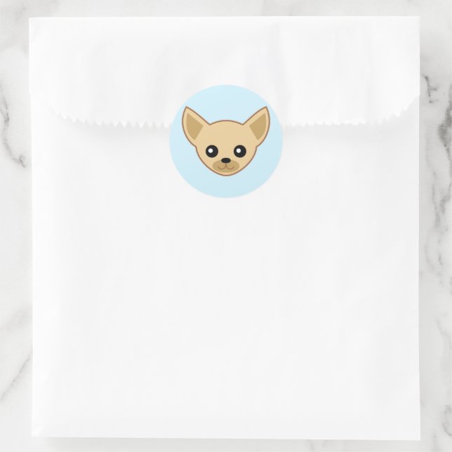 Adesivo Rosto de Chihuahua (Bolsa)