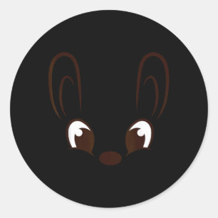Adesivo Rosto de Coelho Menino Fantasia de Halloween Pásco