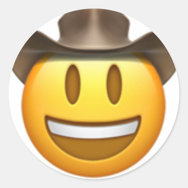 Adesivo Rosto de Cowboy emoji (Frente)