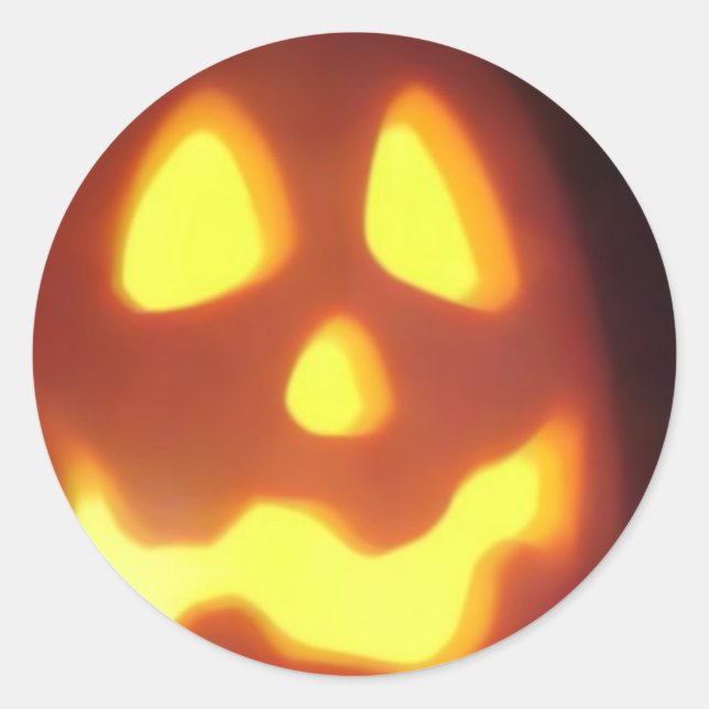 Adesivo Rosto de Jack-O-Lantern de Halloween (Frente)
