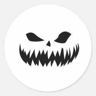 Adesivo Rosto de Monstro Assustador de Halloween