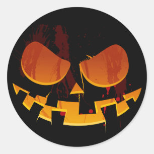 Adesivo Rosto de Pumpkin Wicked Jack-O-lantern Halloween