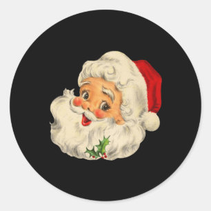 Adesivo Rosto Divertido do Papai Noel de Natal Antigo