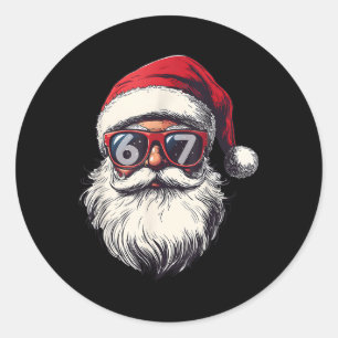 Adesivo Rosto do Papai Noel 67 Natal Six Seven Bruh Meme