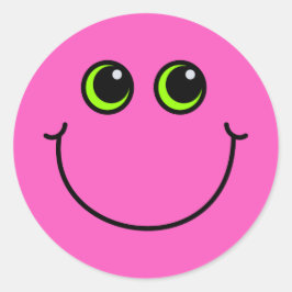 Adesivo Rosto Emoji Rosa Feliz
