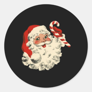 Adesivo Rosto engraçado do Papai Noel do Natal vintage for