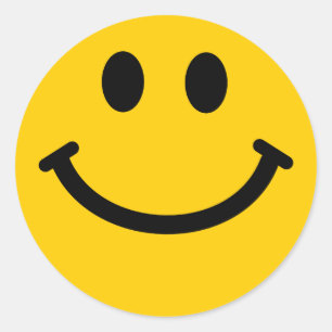Adesivo Rosto Feliz Amarelo