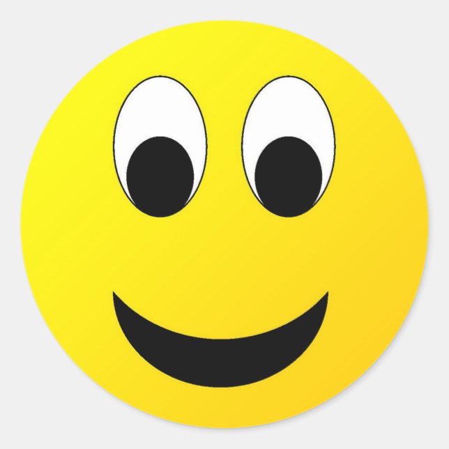Adesivo Rosto Feliz e Amarelo Brilhante (Frente)