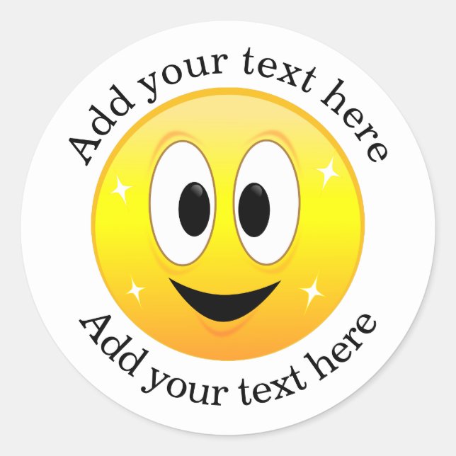 Adesivo Rosto Feliz Personalizado (Frente)