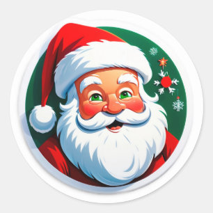 Adesivo Rosto Festivo de Papai Noel
