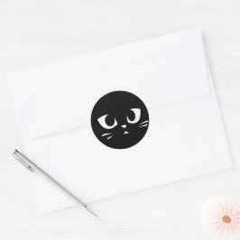 Adesivo rosto preto de gato