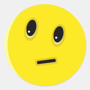 Adesivo Rosto Sorridente Confuso