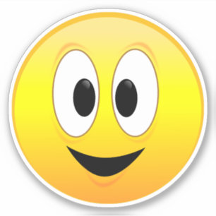 Adesivo Rosto Sorridente Feliz