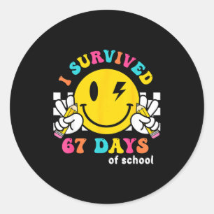 Adesivo Rosto Sorridente Sobrevivi 67 Dias De Escola