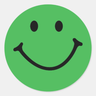 Adesivo rosto verde clássico