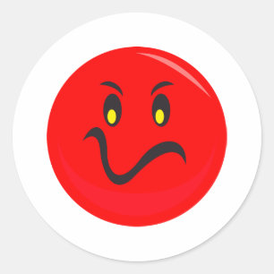 Adesivo rosto vermelho