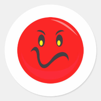 Adesivo rosto vermelho