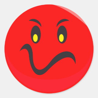 Adesivo rosto vermelho