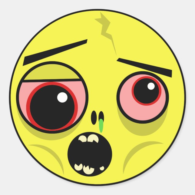 Adesivo Rosto Zombie (Frente)