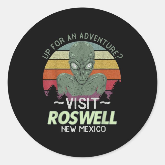 Adesivo Roswell New Mexico Alien Head Funny Souvenir Quote (Frente)