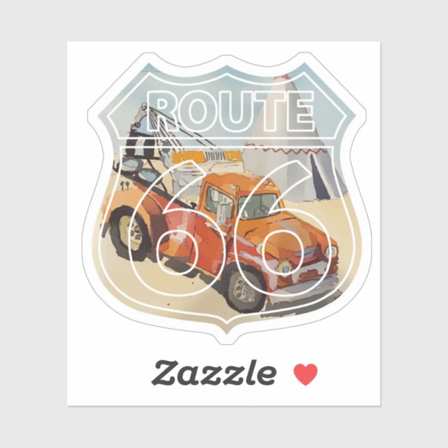 Adesivo Rota 66 Holbrook Wrecker (Folha)