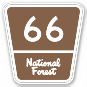 Adesivo Rota 66 Sinal de Viagem Nacional Florestal