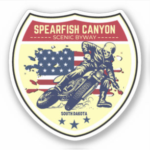 ADESIVO ROTA CÊNICA DE SPEARFISH CANYON MOTOCICLISMO