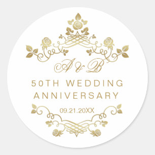 Adesivo Rota Clássica de 50º Aniversário de Casamento D