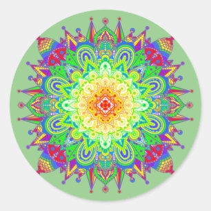 Adesivo Rota Clássica Psicodélica Zen Mandala Abstrato A
